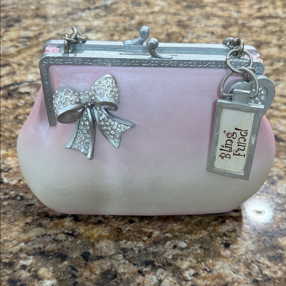 Pink and White Women's Bag Bank